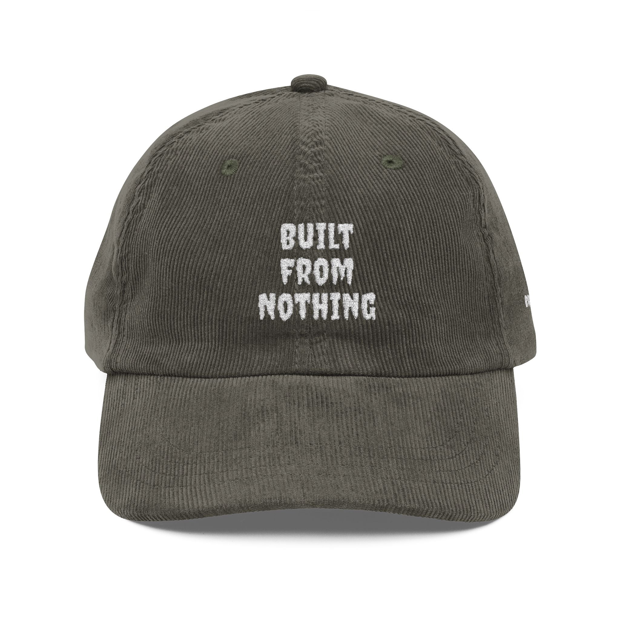Vintage Corduroy "Built From Nothing" Baseball Hat