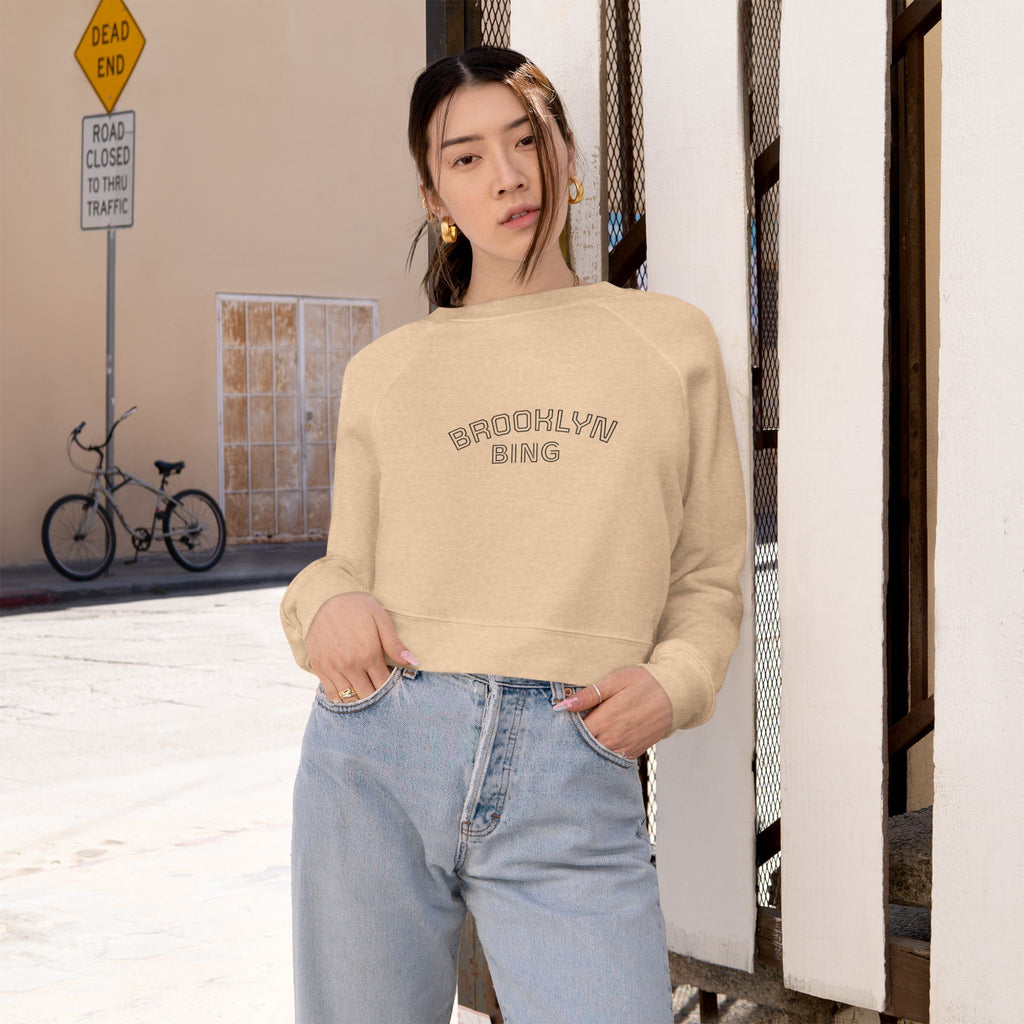 Brooklyn BING Cropped Pullover — Women's Casual Cozy Sweatshirt