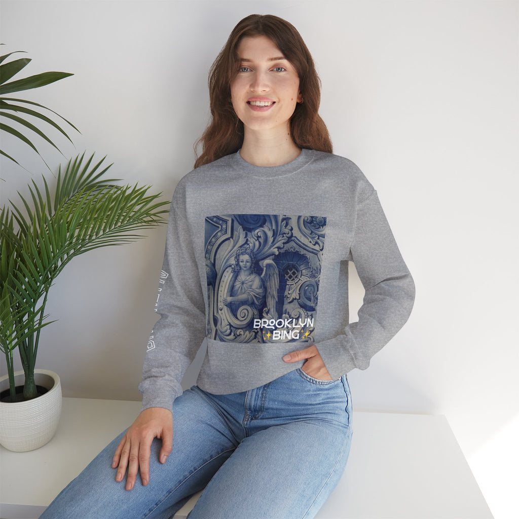Vintage Angel Print Crewneck