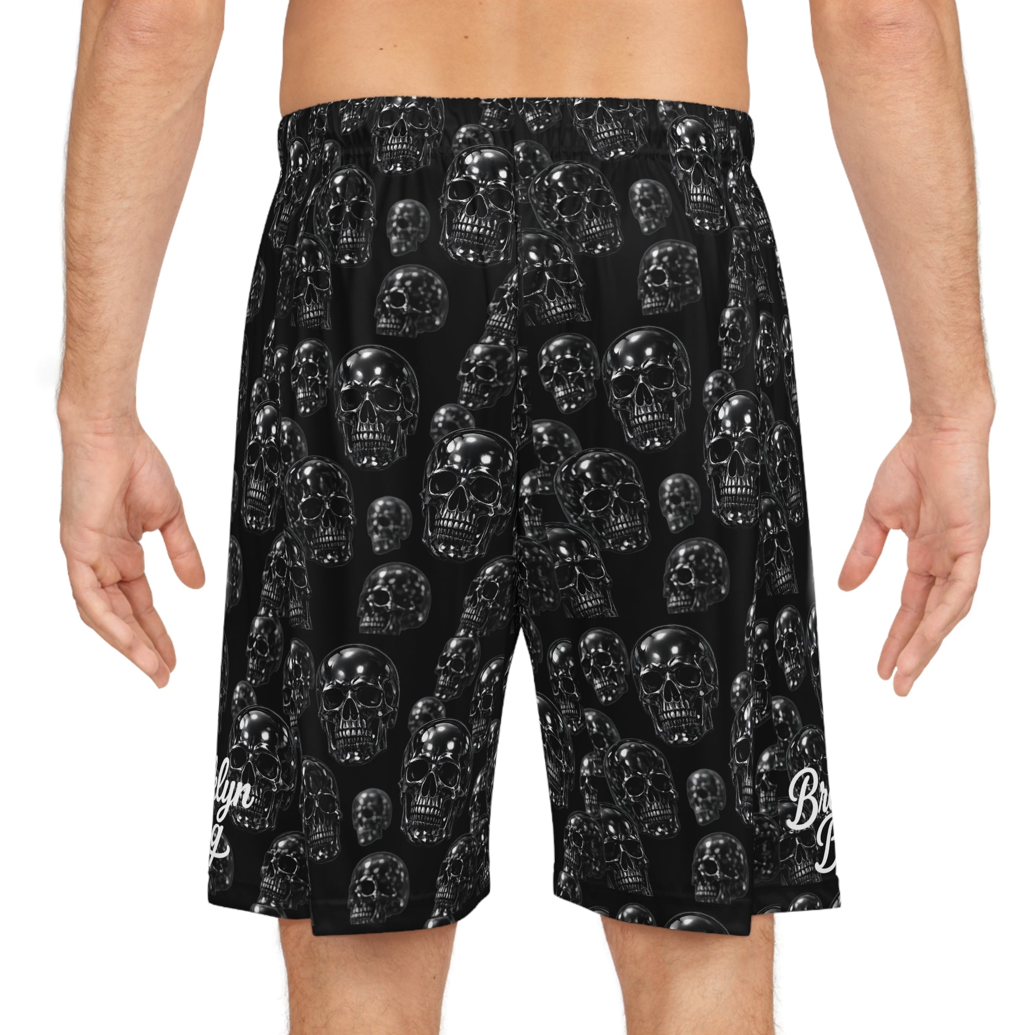Chrome Skull Basketball Shorts