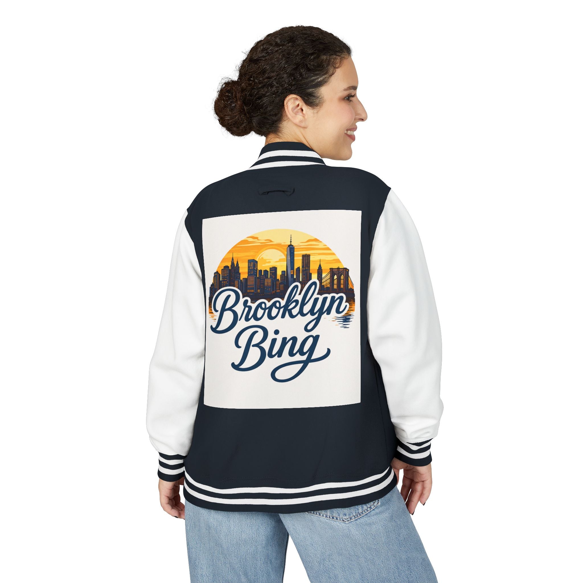 "Brooklyn Bing" Skull Varsity Jacket