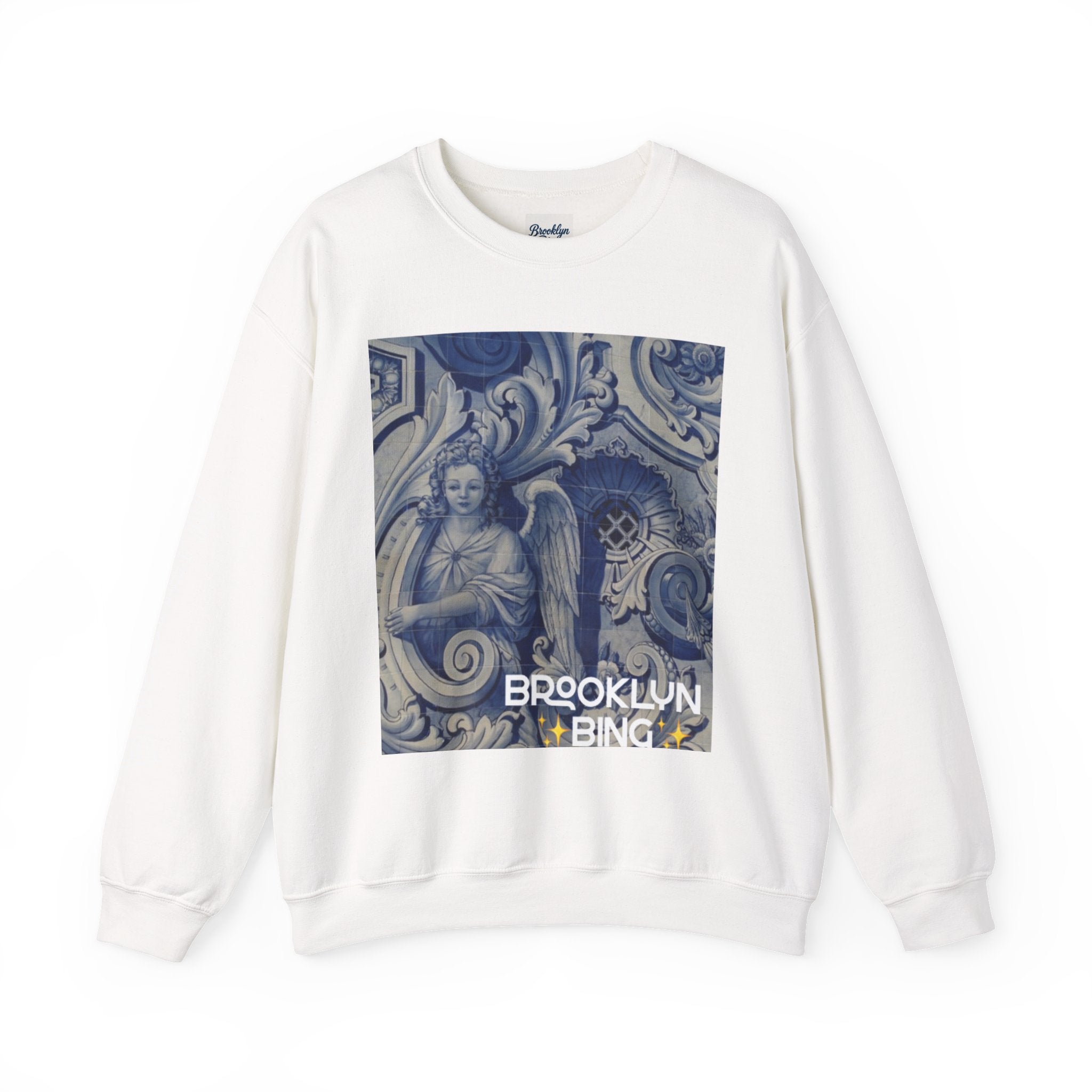 Brooklyn Bing Vintage Angel Print Crewneck