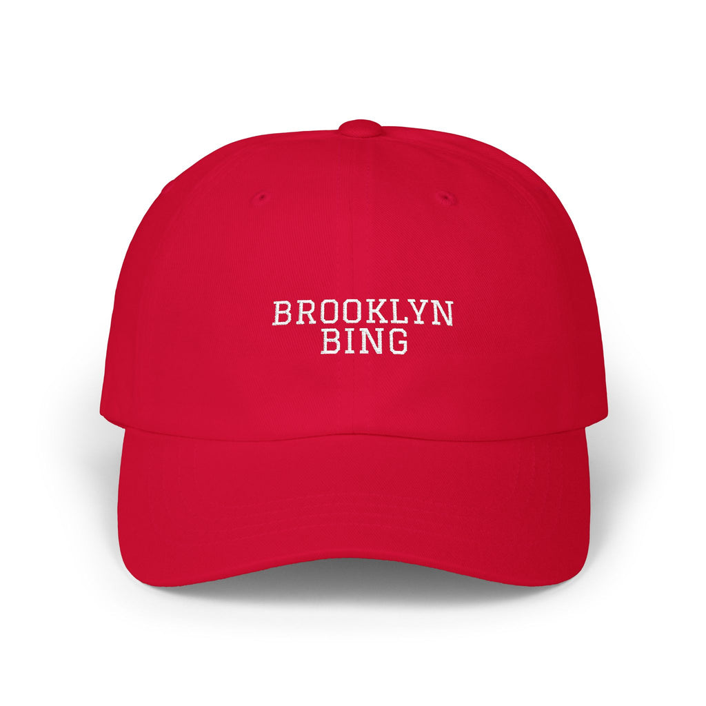 Brooklyn Baby Dad Cap — Classic White Embroidered Baseball Hat