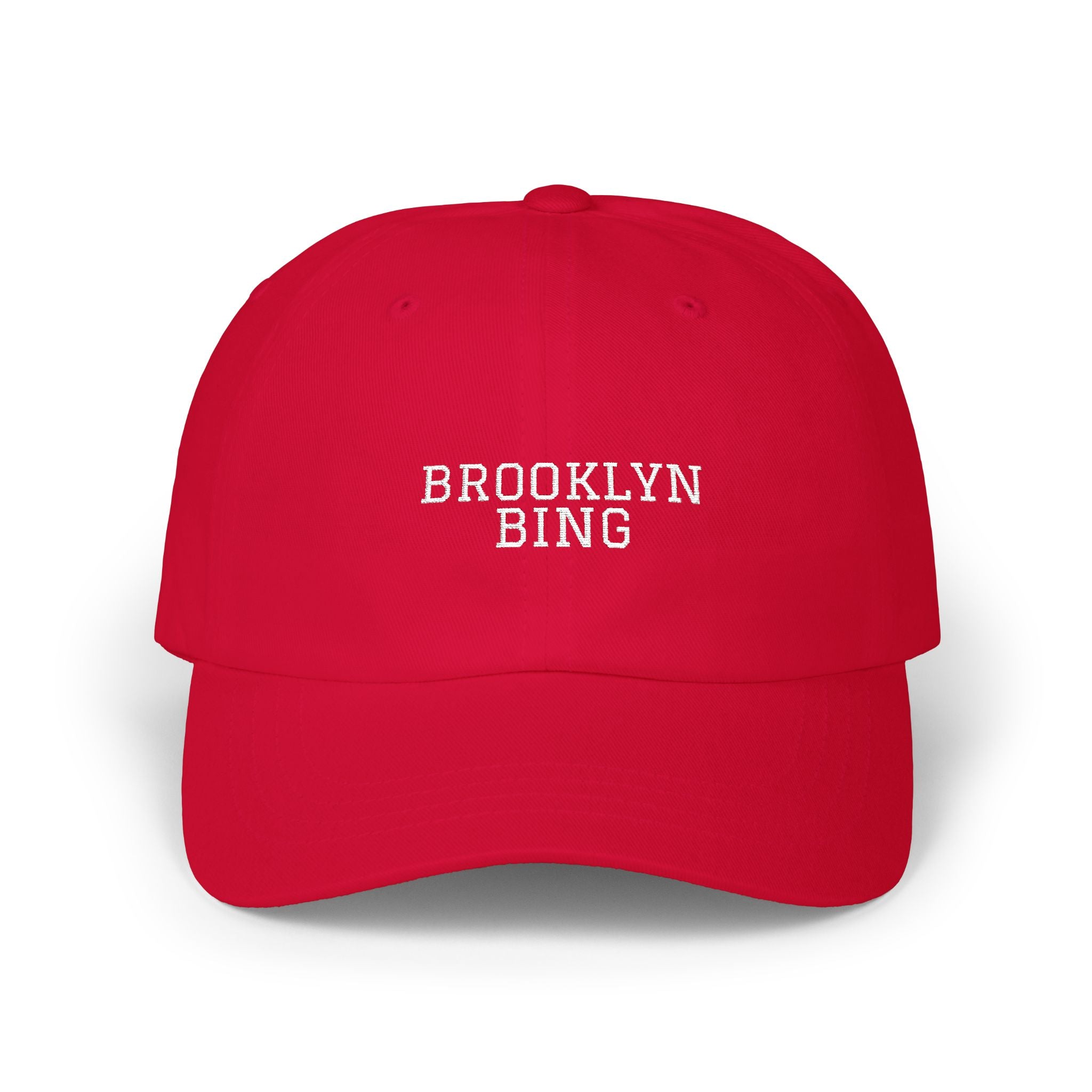 Brooklyn Baby Dad Cap — Classic White Embroidered Baseball Hat