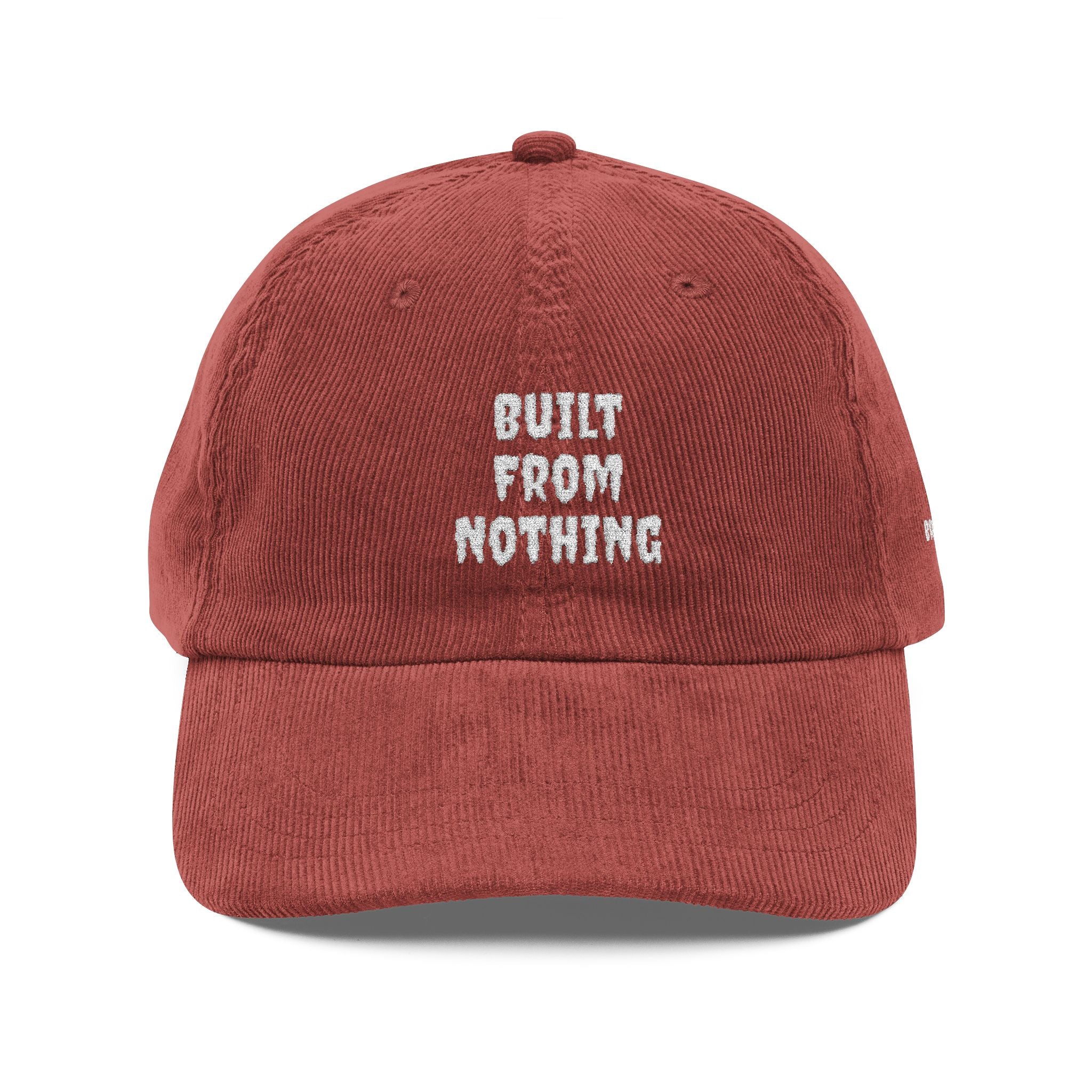 Vintage Corduroy "Built From Nothing" Baseball Hat