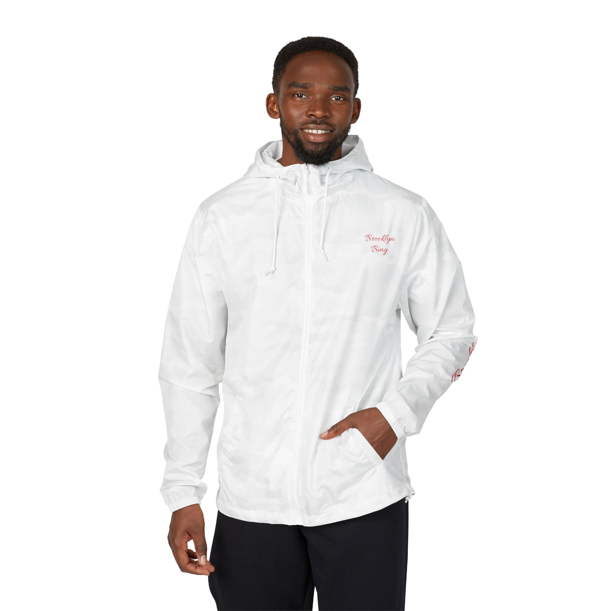 Brooklyn Skyline Zip-Up Windbreaker Jacket