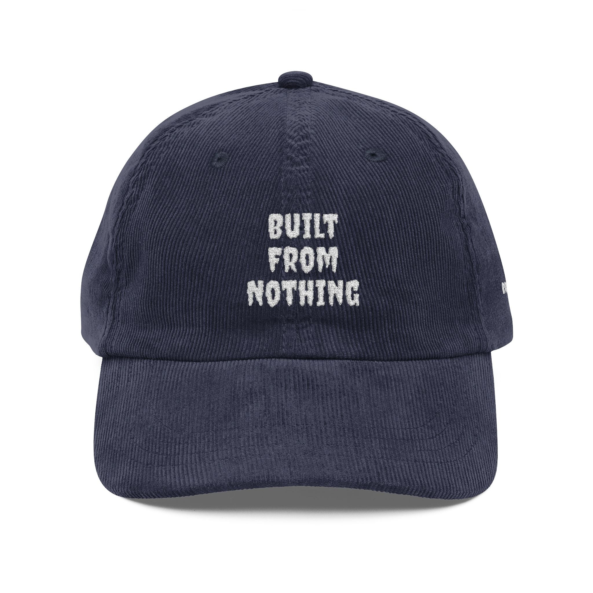 Vintage Corduroy "Built From Nothing" Baseball Hat