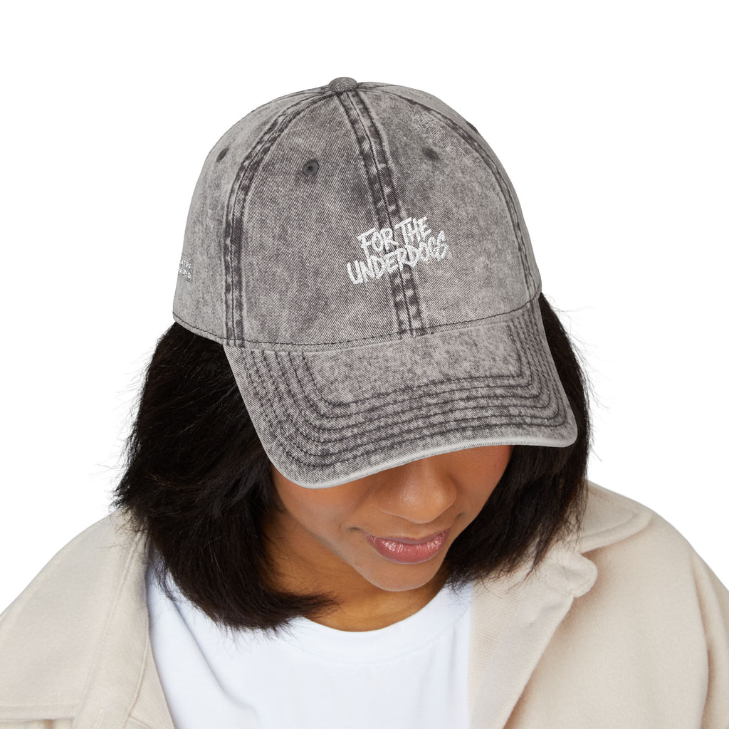 For The Underdogs Embroidered Distressed Hat