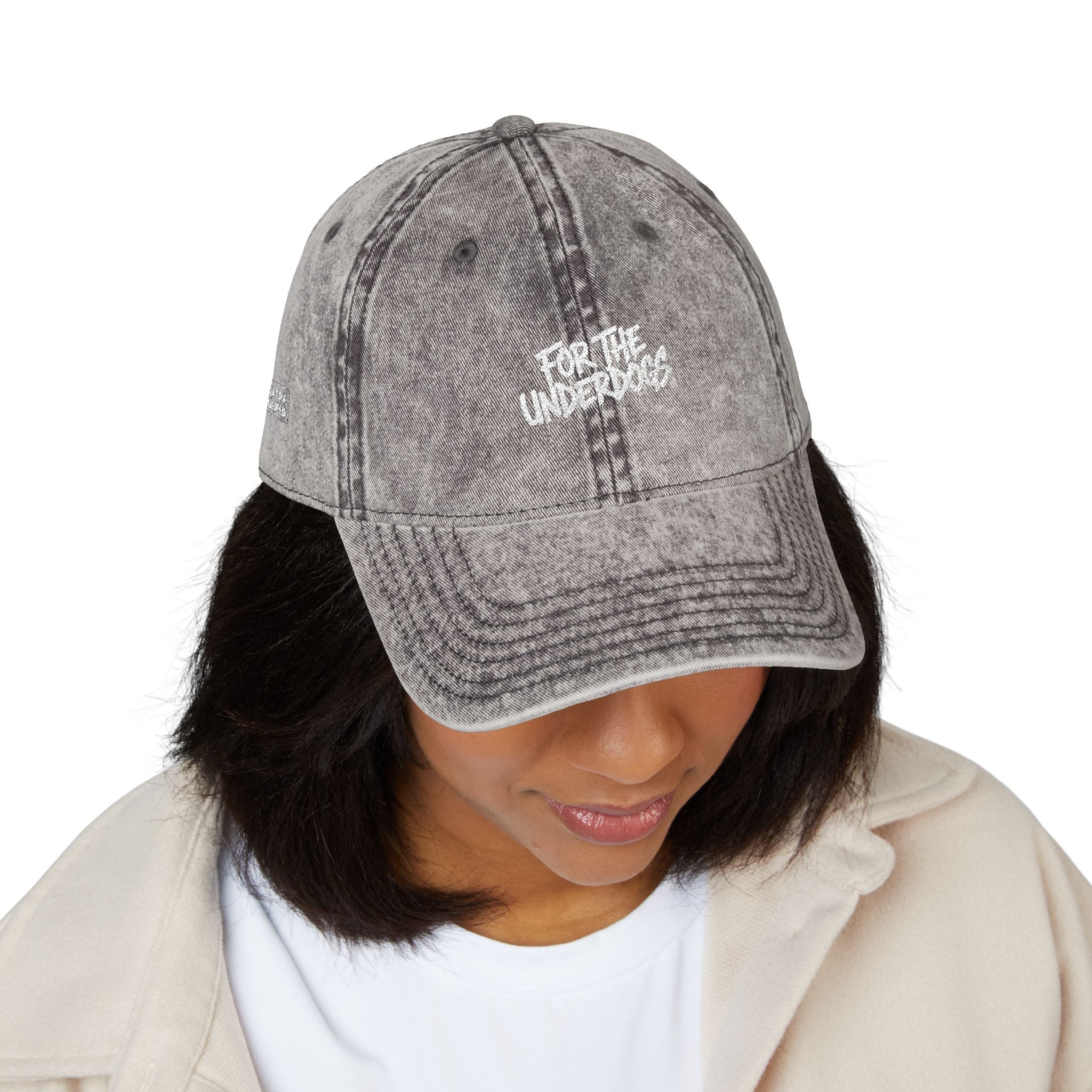 For The Underdogs Embroidered Distressed Hat