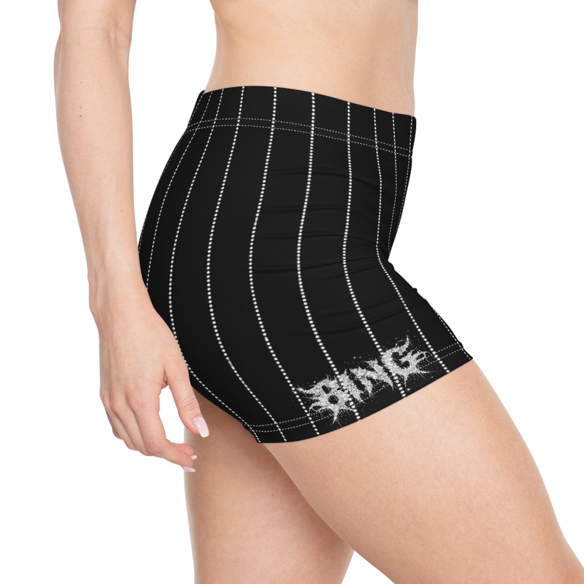 Pinstripe Gothic Athletic Shorts