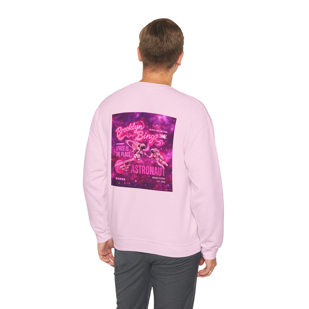 Astronaut Brooklyn Bing Graphic Pullover Sweatshirt