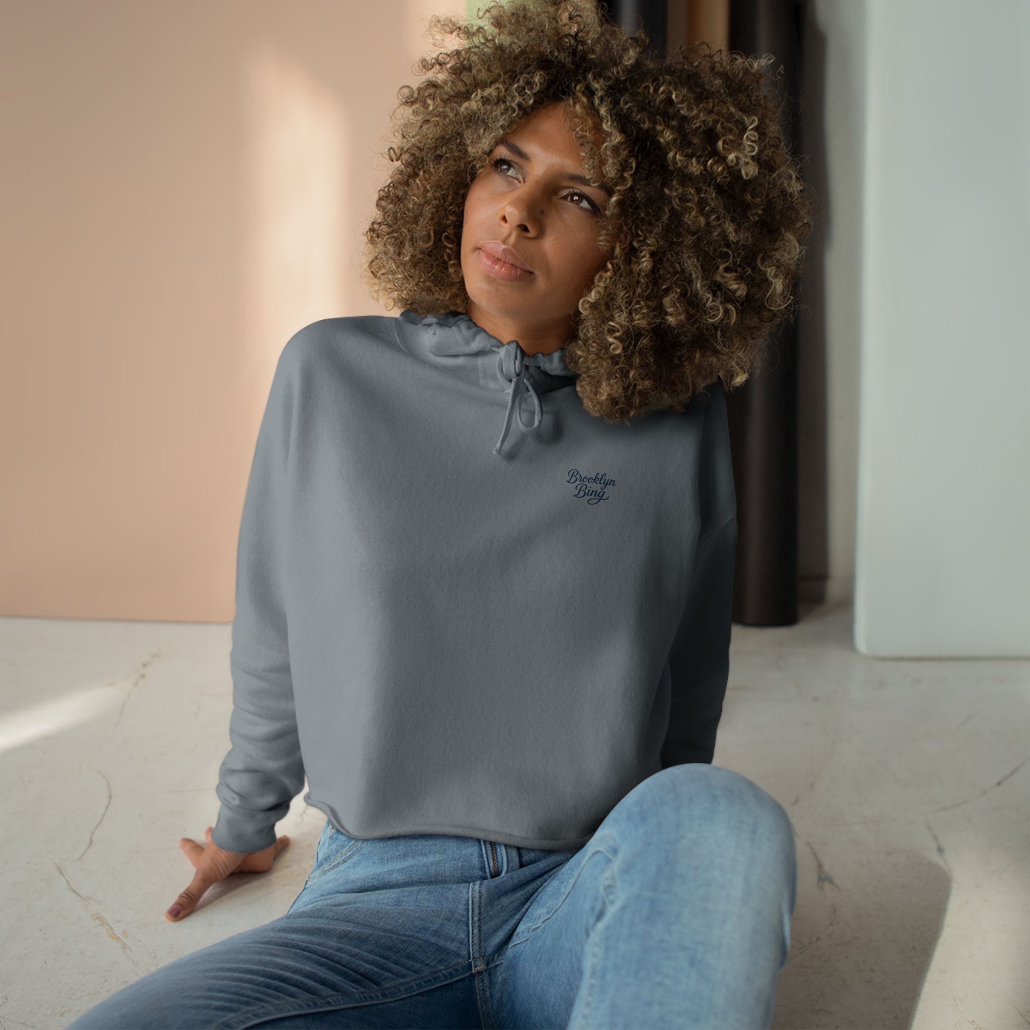 Brooklyn Streets Crop Hoodie