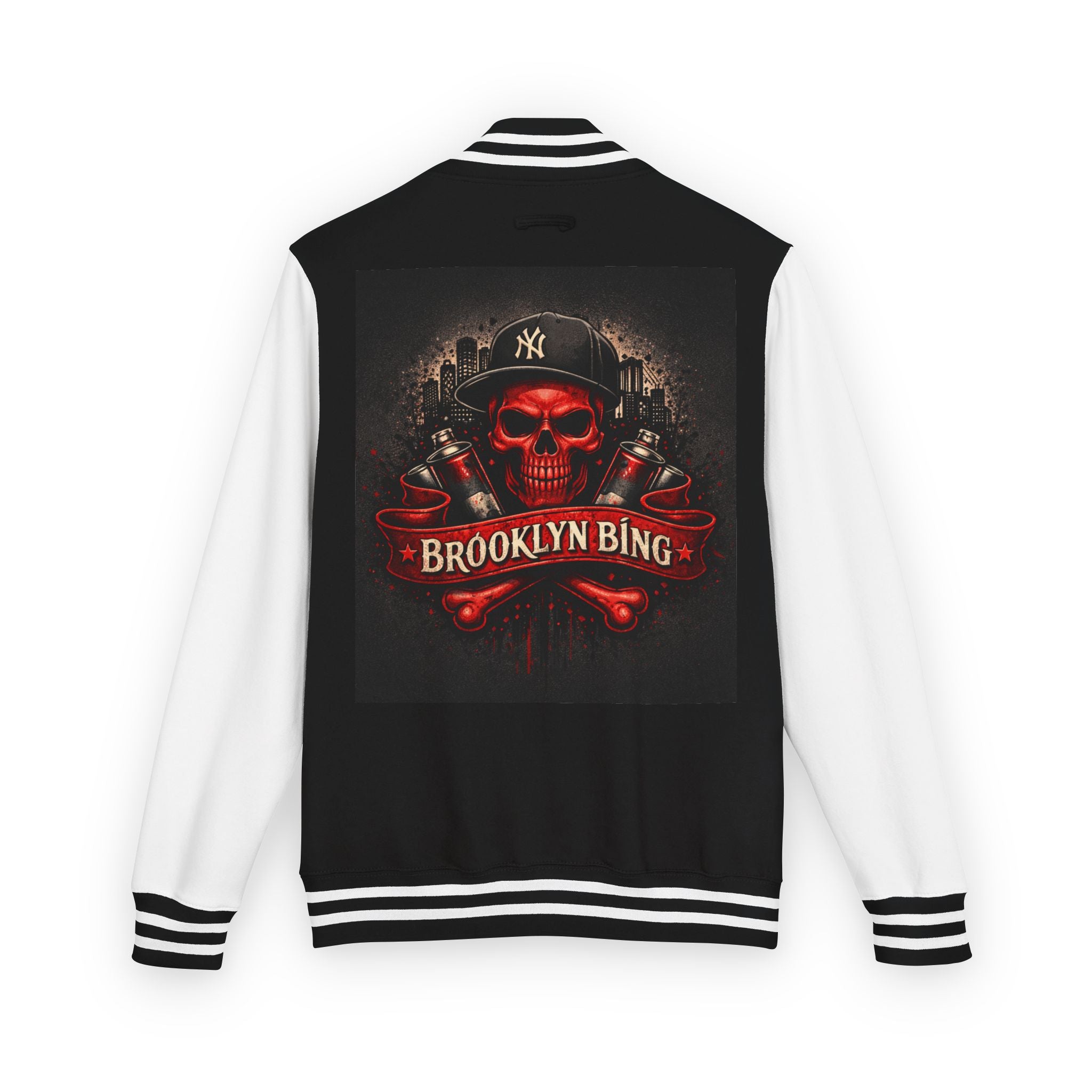 "Brooklyn Bing" Skull Varsity Jacket