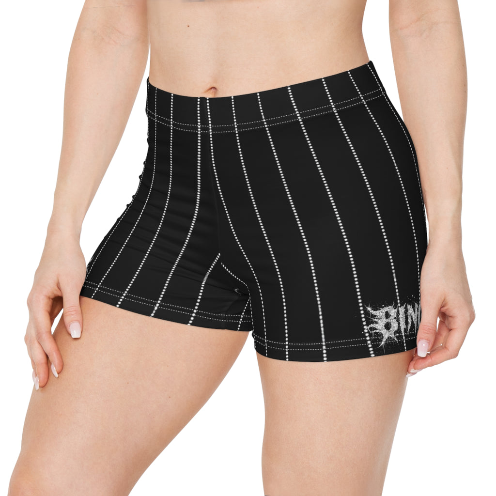 Pinstripe Gothic Athletic Shorts