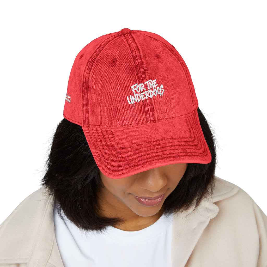 For The Underdogs Embroidered Distressed Hat