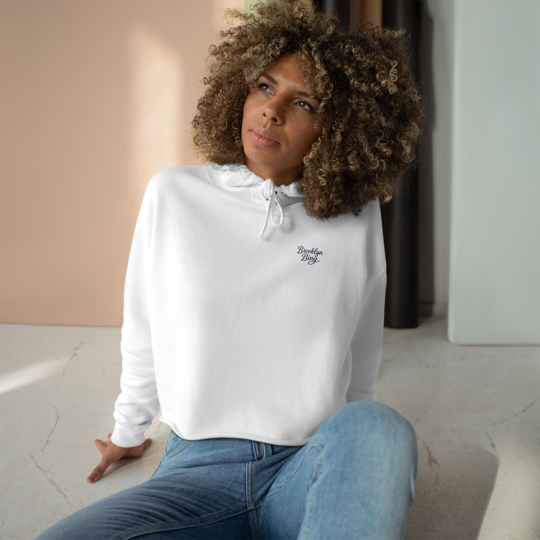 Brooklyn Streets Crop Hoodie