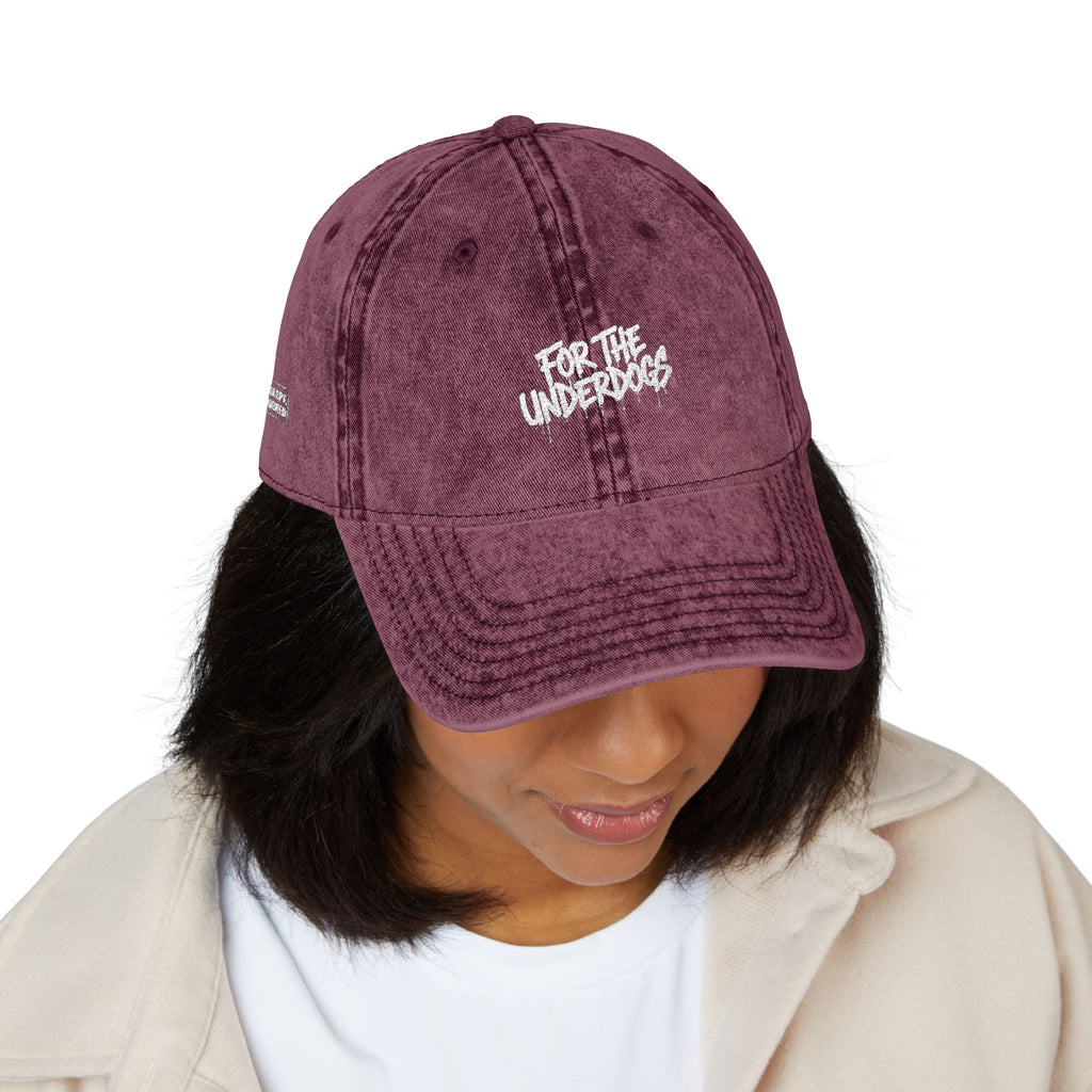 For The Underdogs Embroidered Distressed Hat