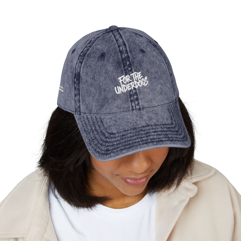 For The Underdogs Embroidered Distressed Hat