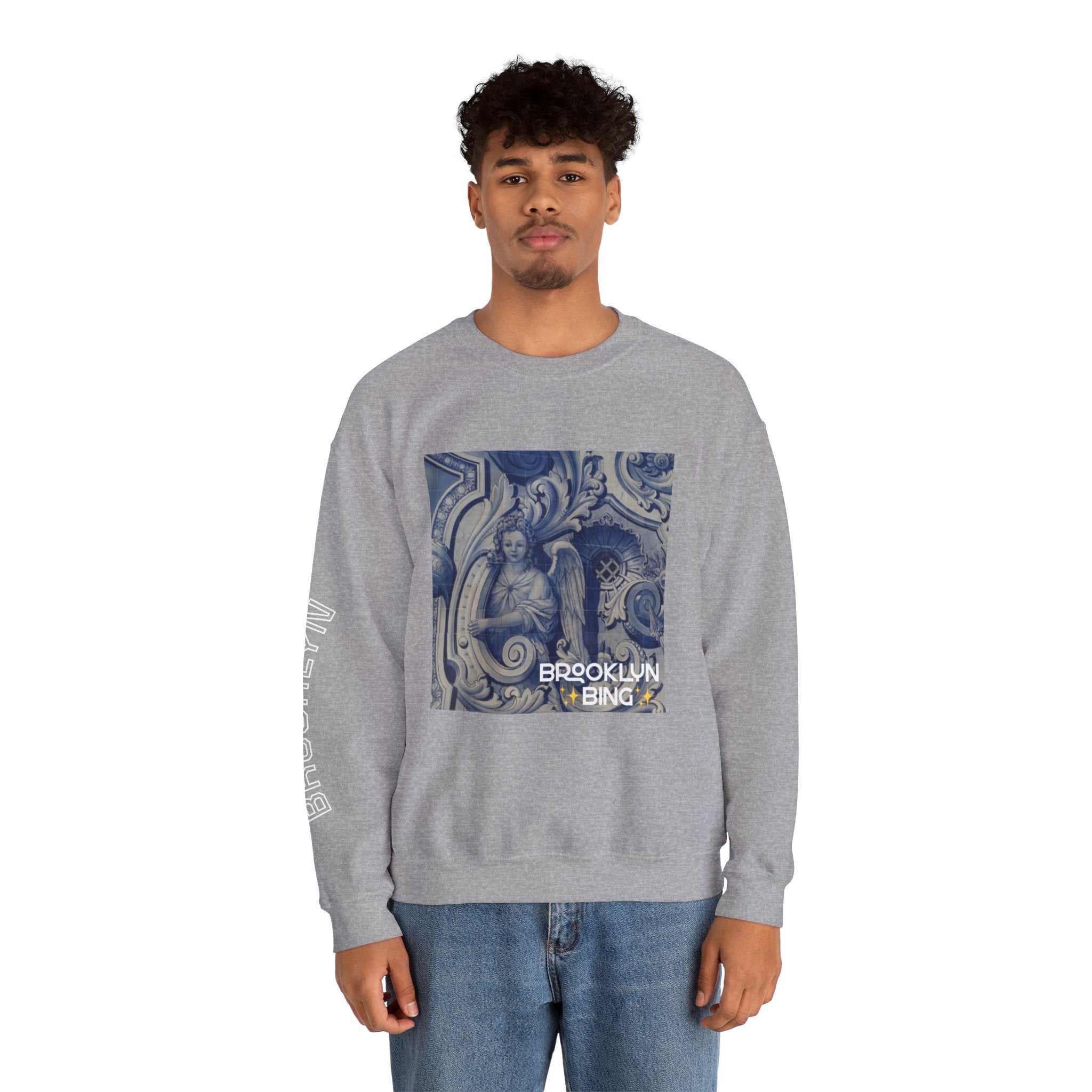 Vintage Angel Print Crewneck