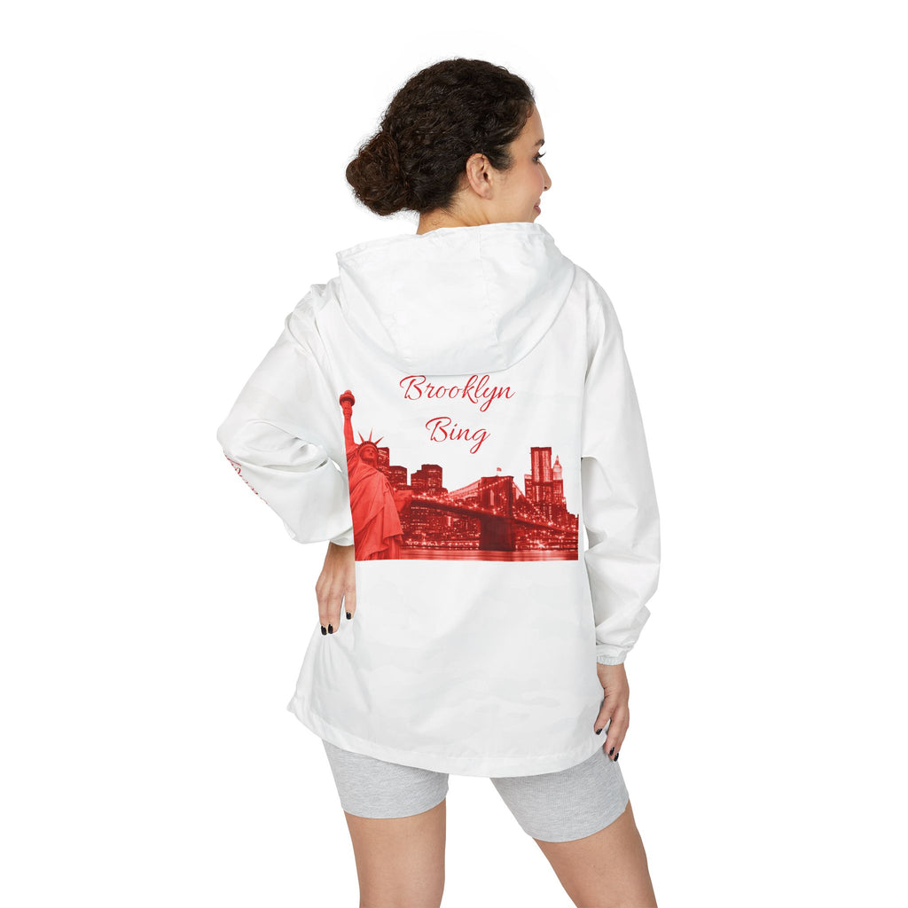 Brooklyn Skyline Zip-Up Windbreaker Jacket