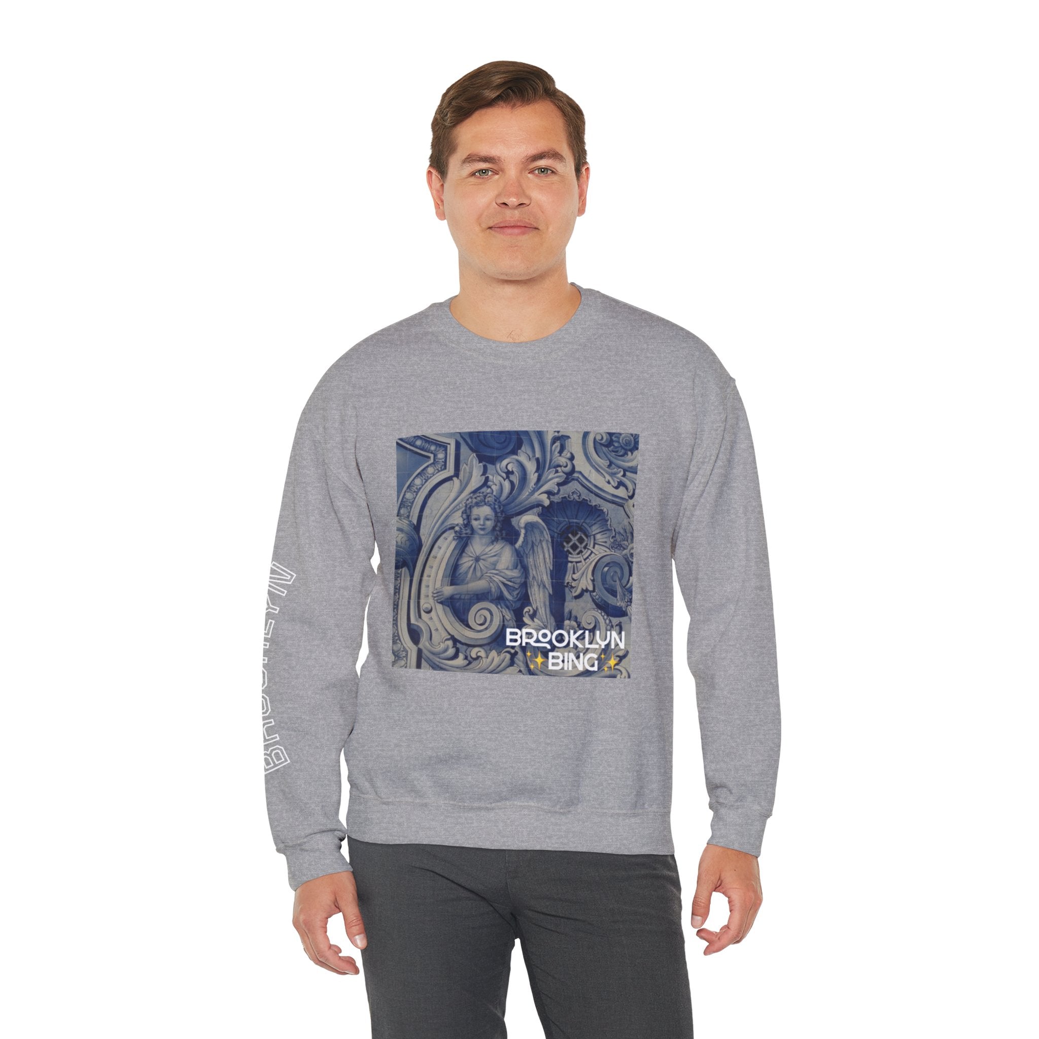 Vintage Angel Print Crewneck