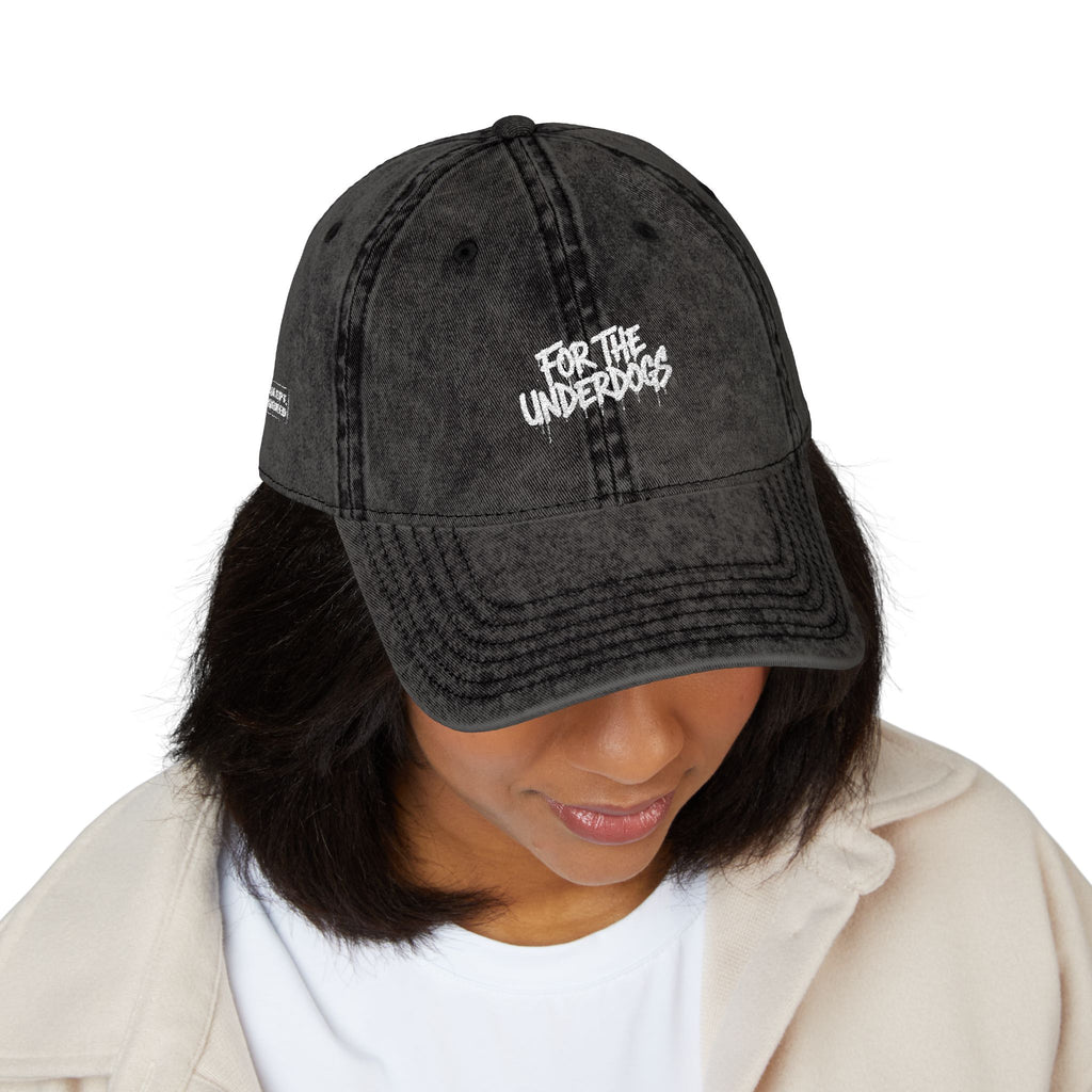 For The Underdogs Embroidered Distressed Hat