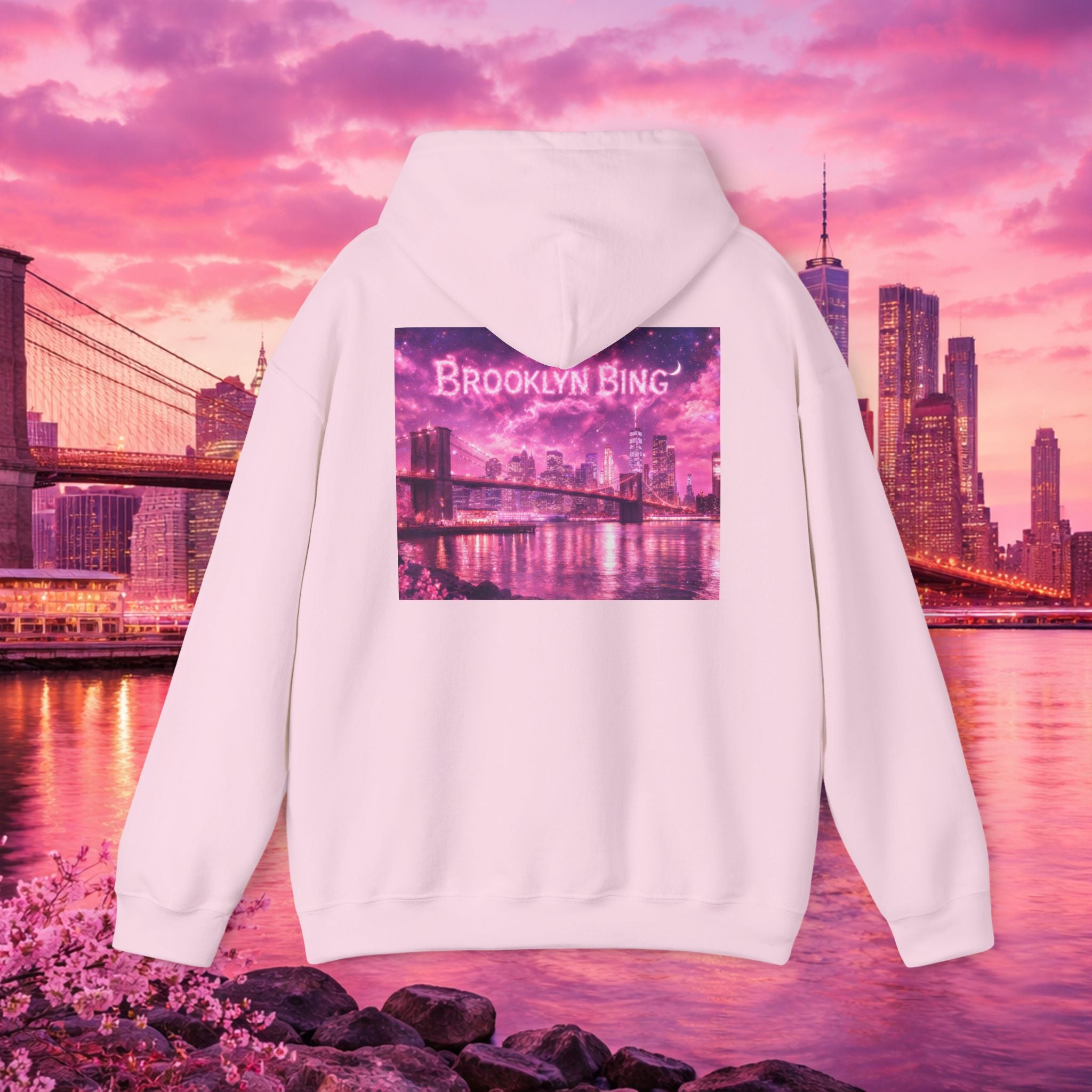 Pink Skyline Unisex Graphic Hoodie