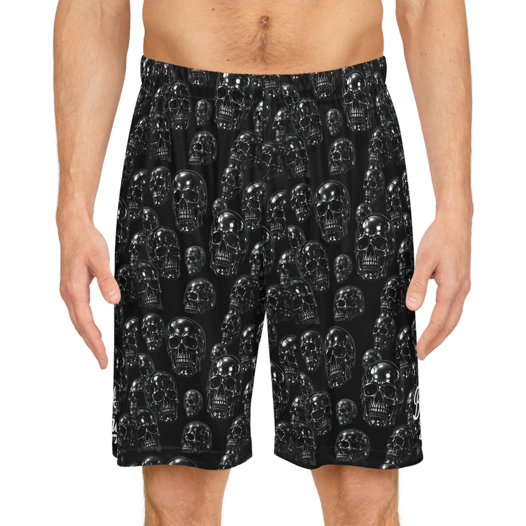 Chrome Skull Basketball Shorts