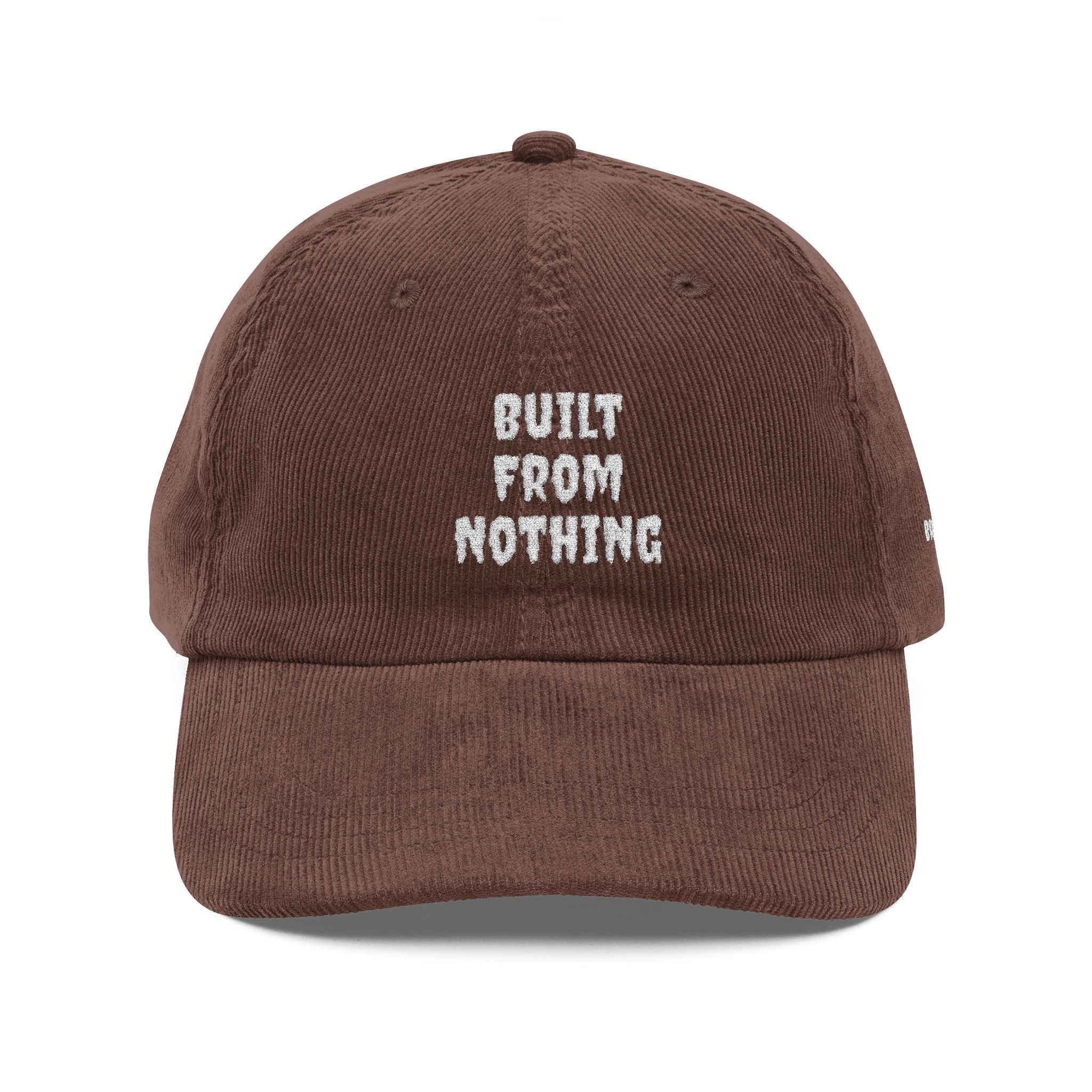Vintage Corduroy "Built From Nothing" Baseball Hat