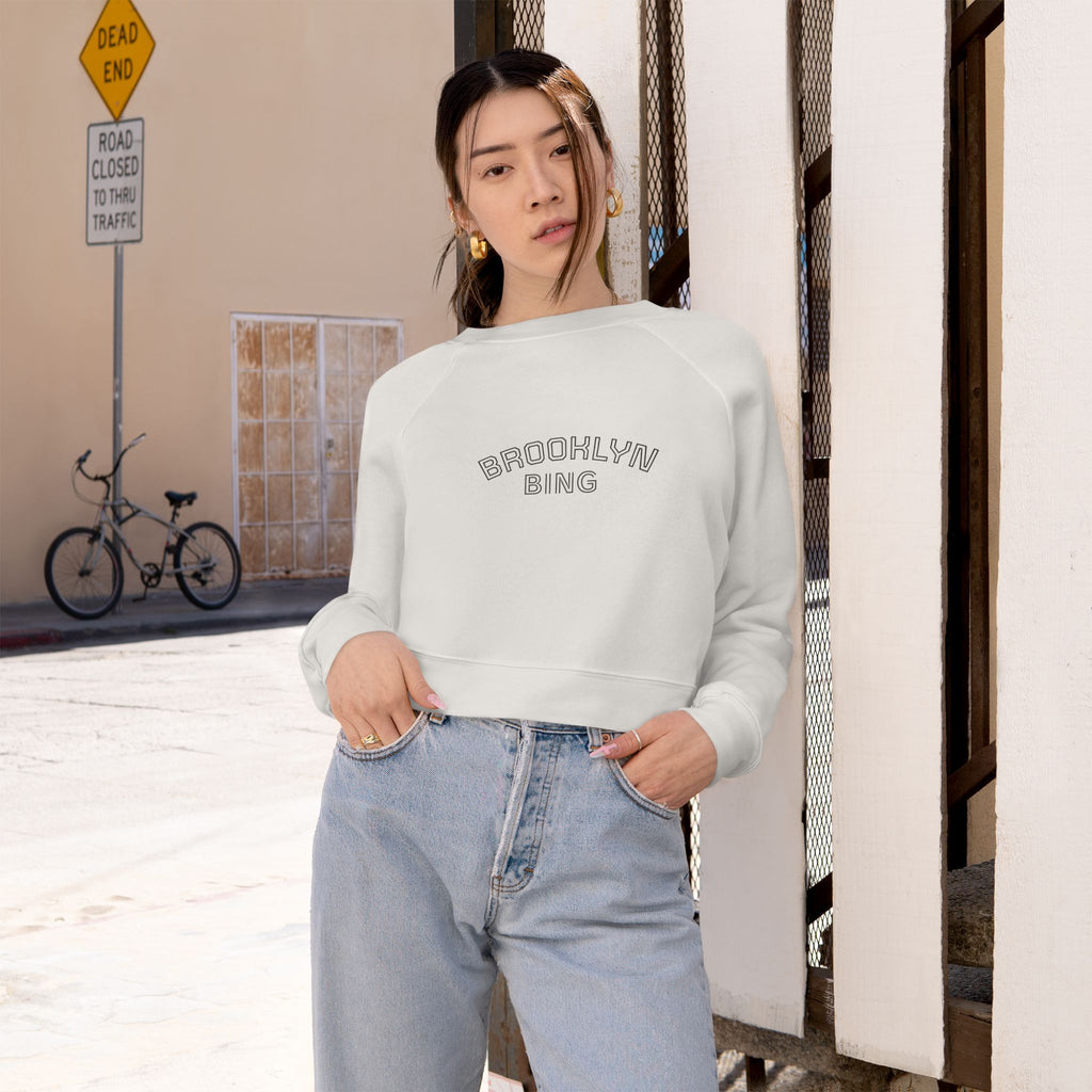 Brooklyn BING Cropped Pullover — Women's Casual Cozy Sweatshirt