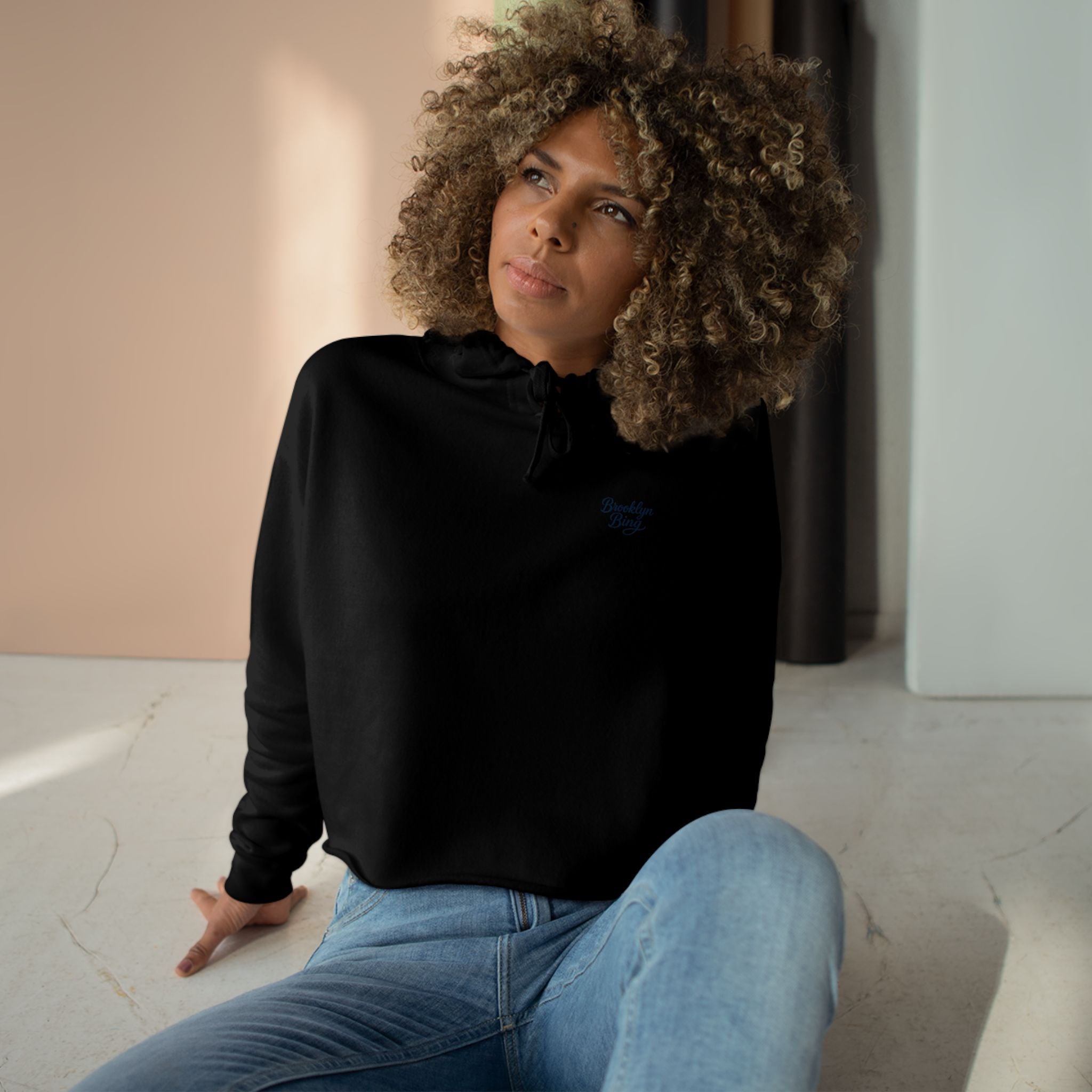 Brooklyn Streets Crop Hoodie