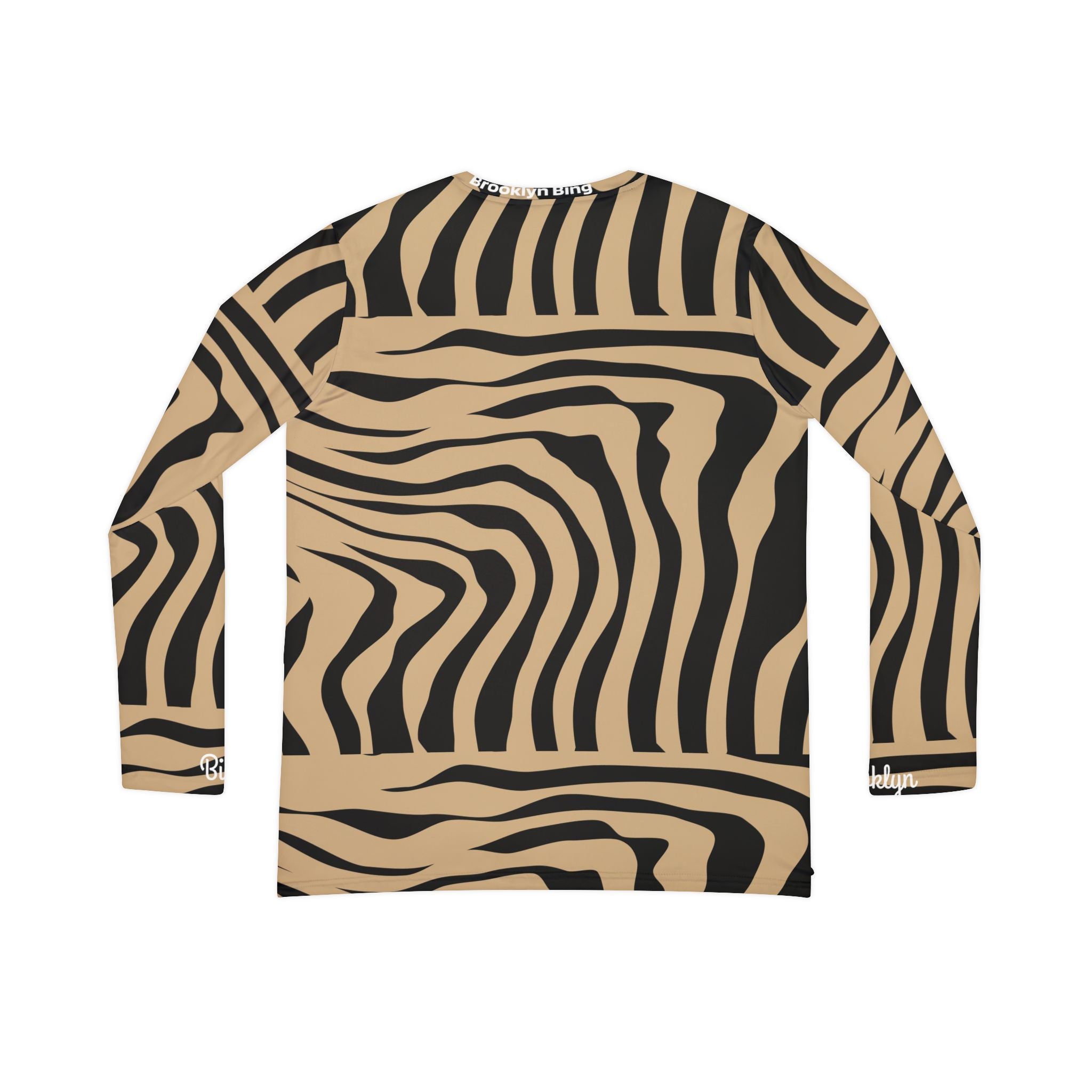 Zebra Stripe V‑Neck Long Sleeve Shirt