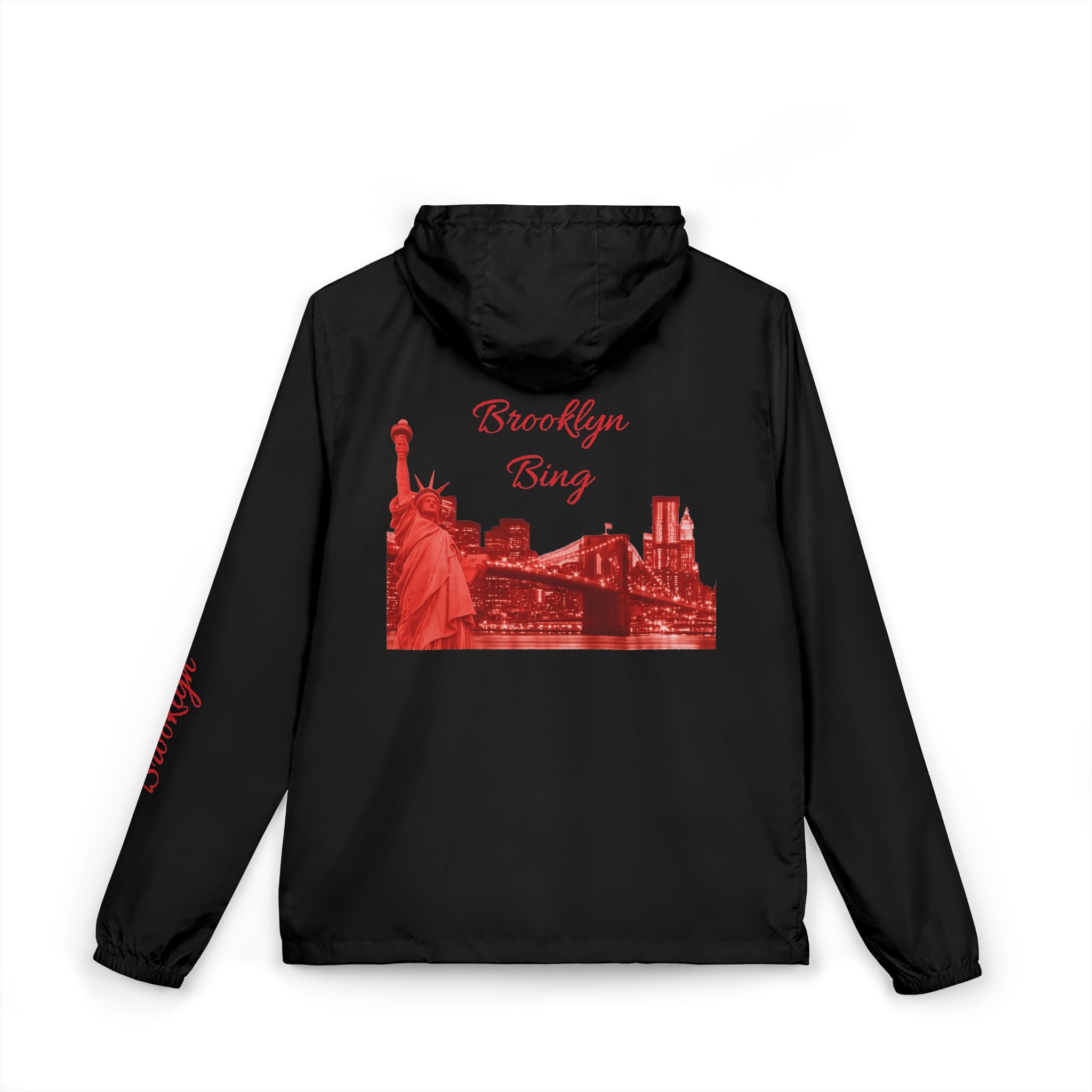 Brooklyn Skyline Zip-Up Windbreaker Jacket