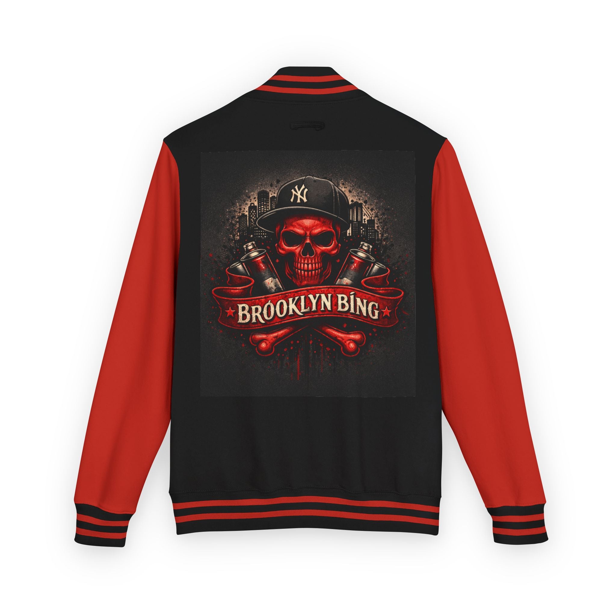 "Brooklyn Bing" Skull Varsity Jacket