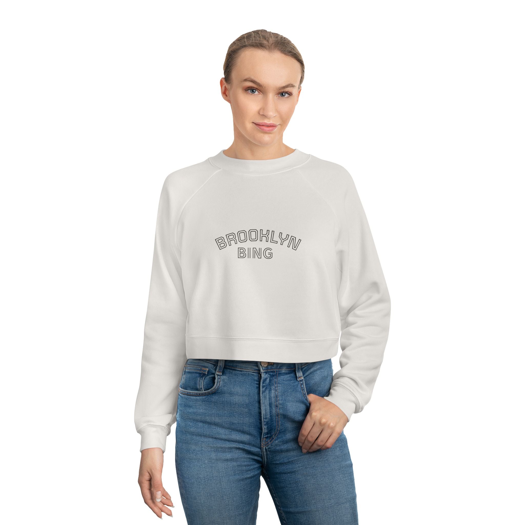 Brooklyn BING Cropped Pullover — Women's Casual Cozy Sweatshirt